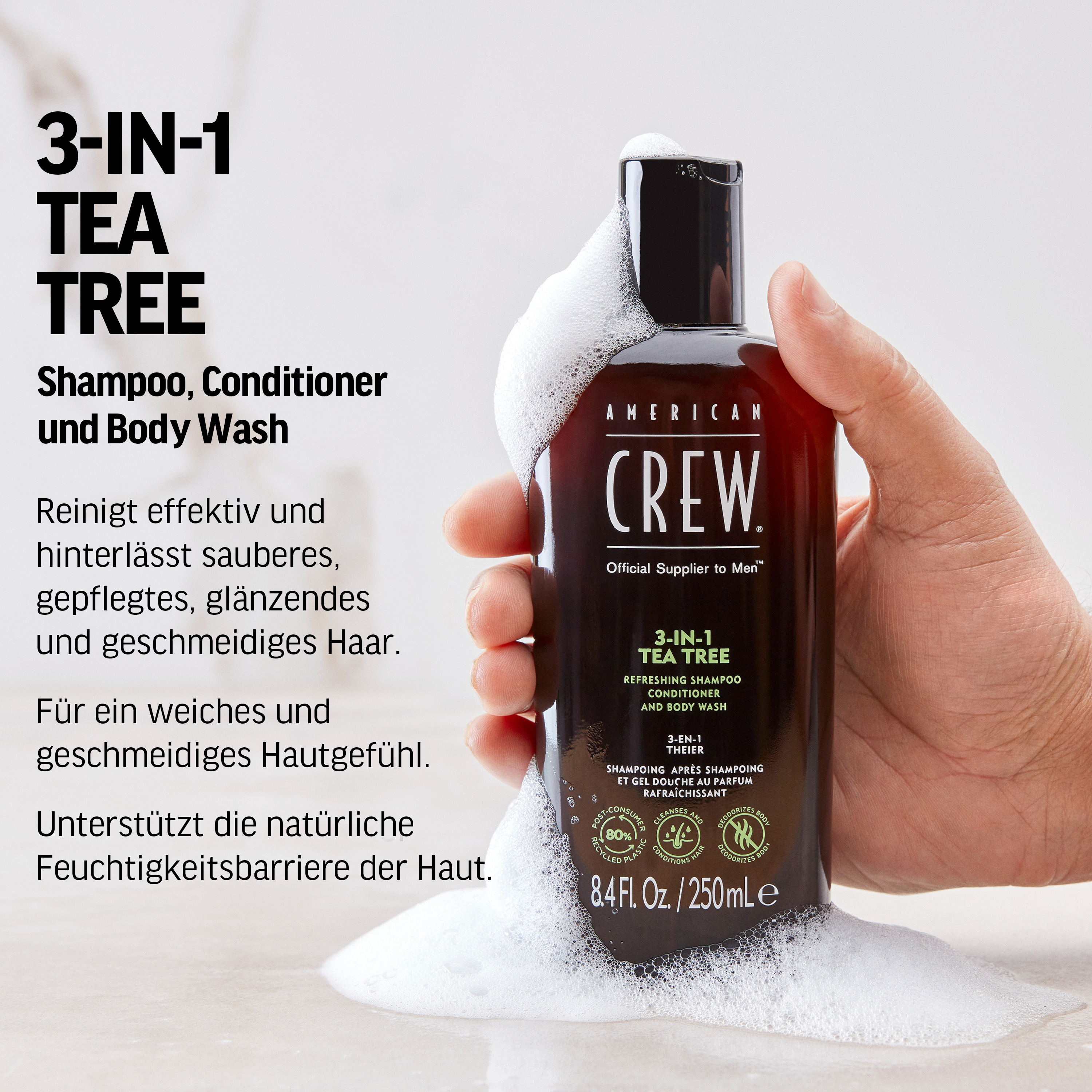 American Crew 3-in-1 Tea Tree Shampoo 250ml