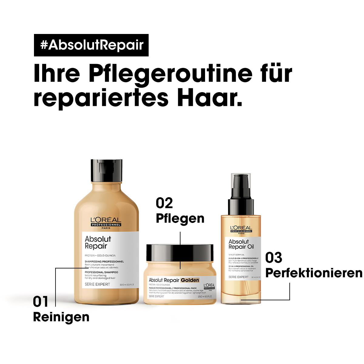 L’Oréal Professionnel Paris Serie Expert Absolut Repair Gold Maske 250ml