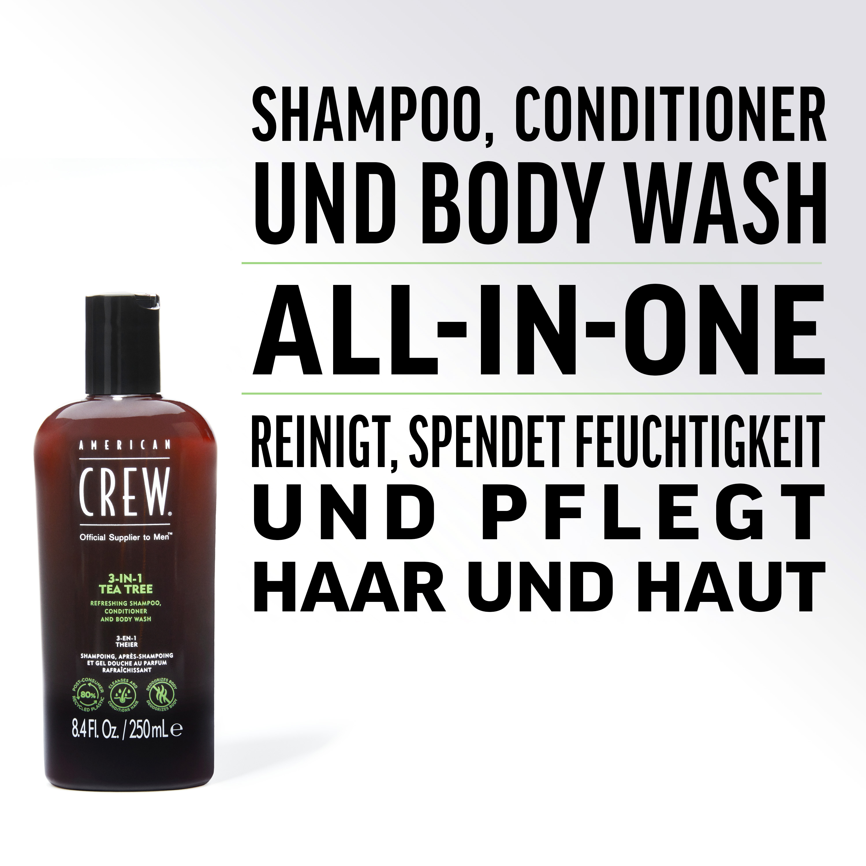 American Crew 3-in-1 Tea Tree Shampoo 250ml