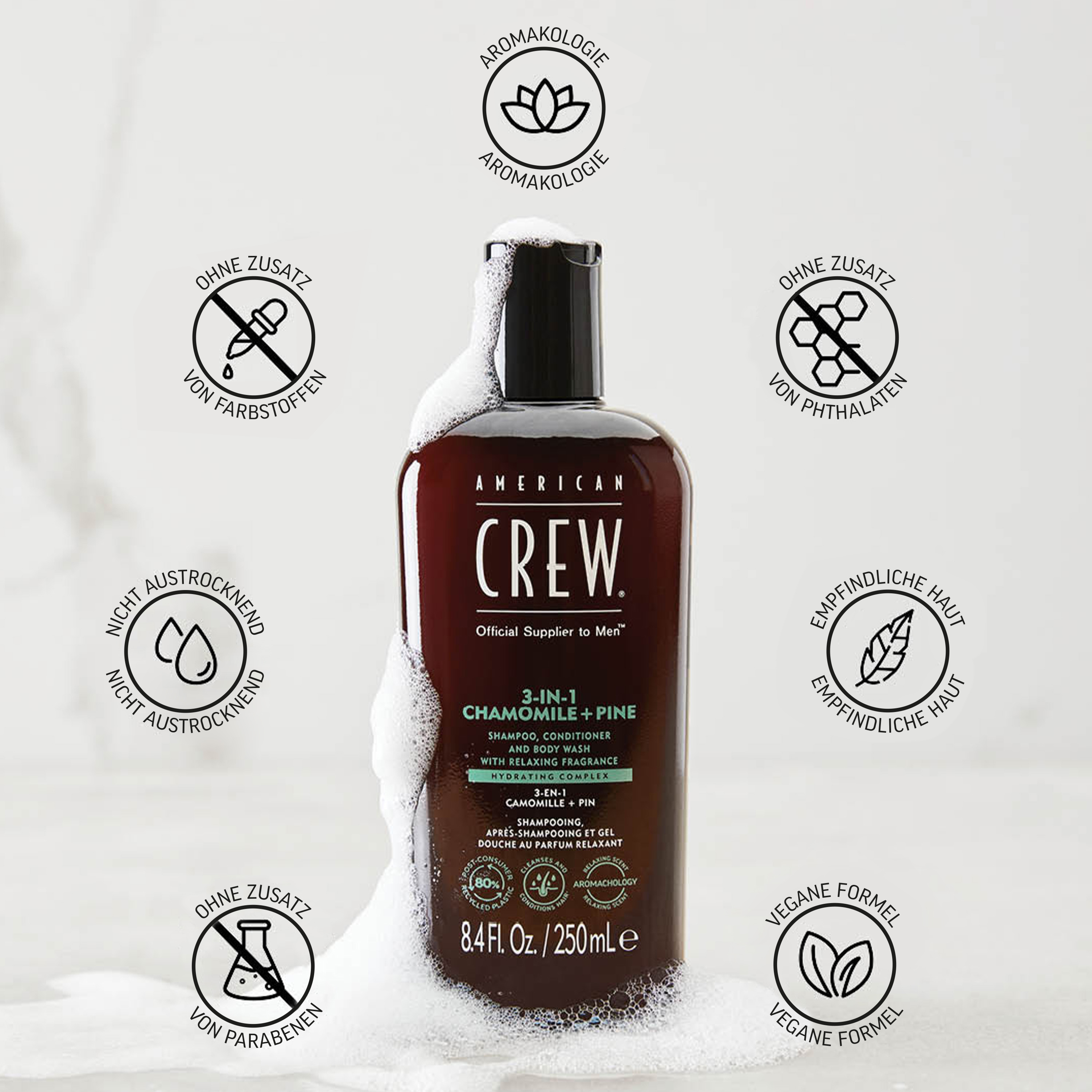 American Crew 3-in-1 Chamomile & Pine Relaxing Shampoo 1000ml