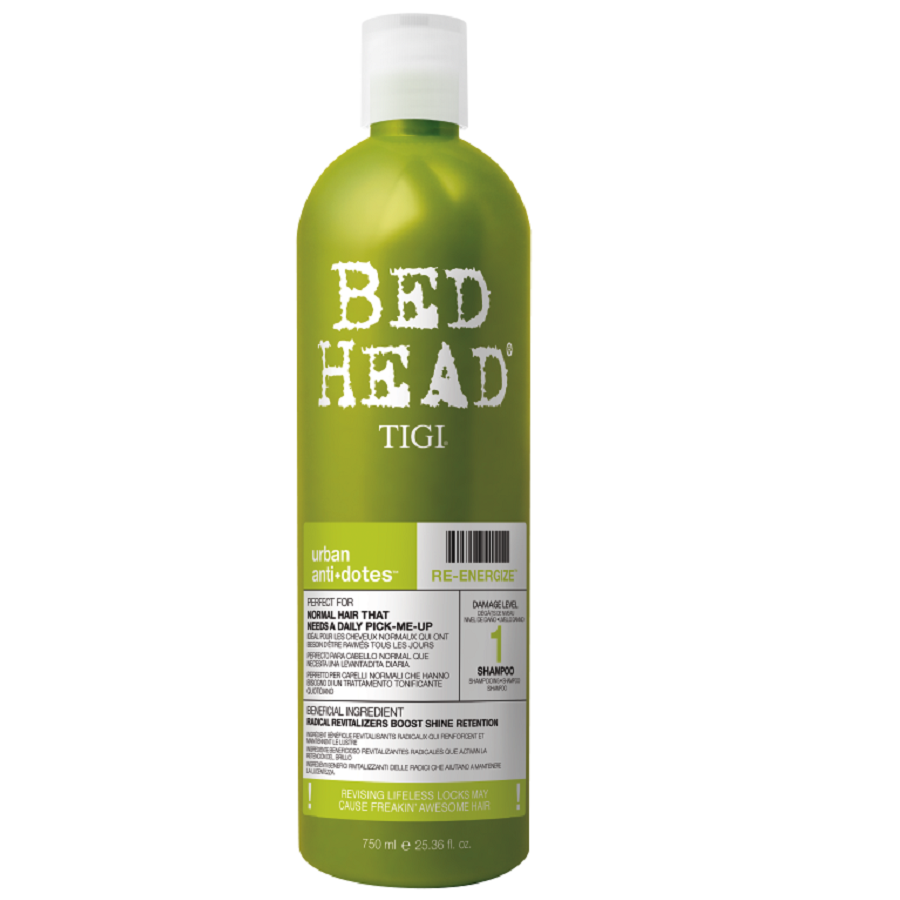 Tigi Bed Head Re-Energize Shampoo 750ml Damage Level 1