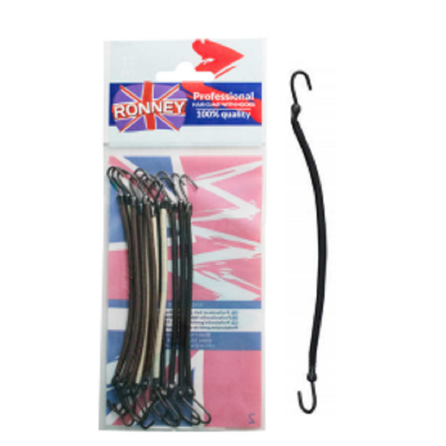 Ronney Professional Hair Gums with Hooks 12 pcs.