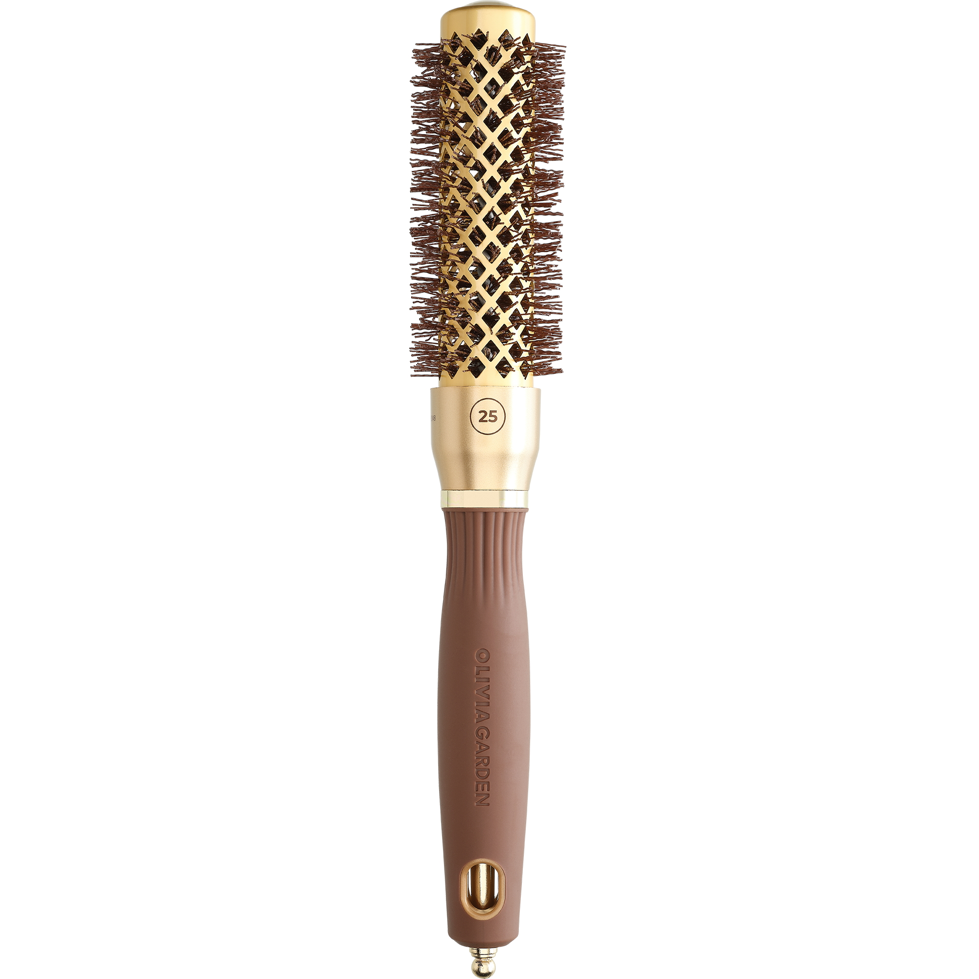 Olivia Garden Expert Blowout Shine Wavy Bristles Gold&Brown 25